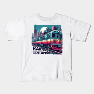 Subway Train, Rail Dreams Kids T-Shirt